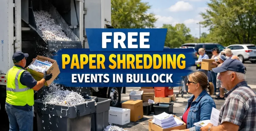 Free paper shredding events in Bullock
