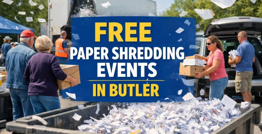 Free paper shredding events in Butler