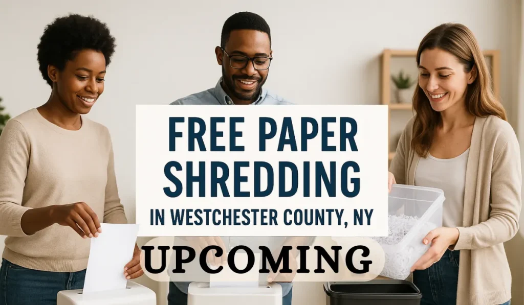 UPCOMING Free Paper Shredding in Westchester County NY