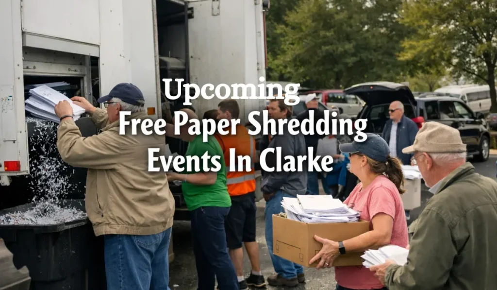 Upcoming Free Paper Shredding Events In Clarke