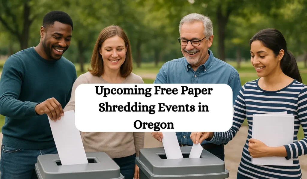 Upcoming Free Paper Shredding Events in Oregon