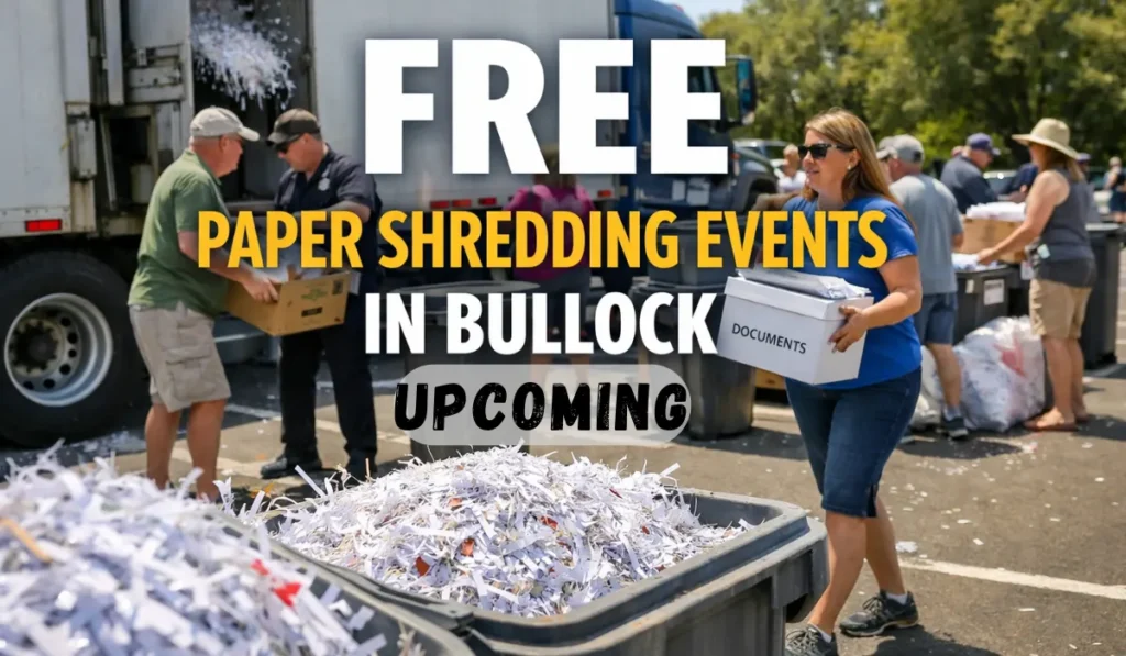Upcoming Free paper shredding events in Bullock