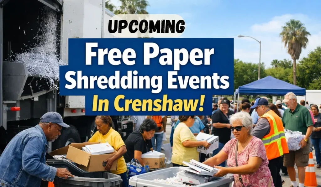 Upcoming Free Paper Shredding Events In Crenshaw